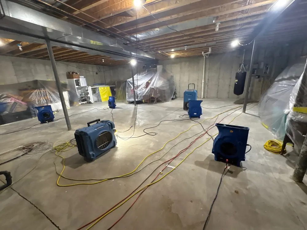 Restoration equipment on a Miami job