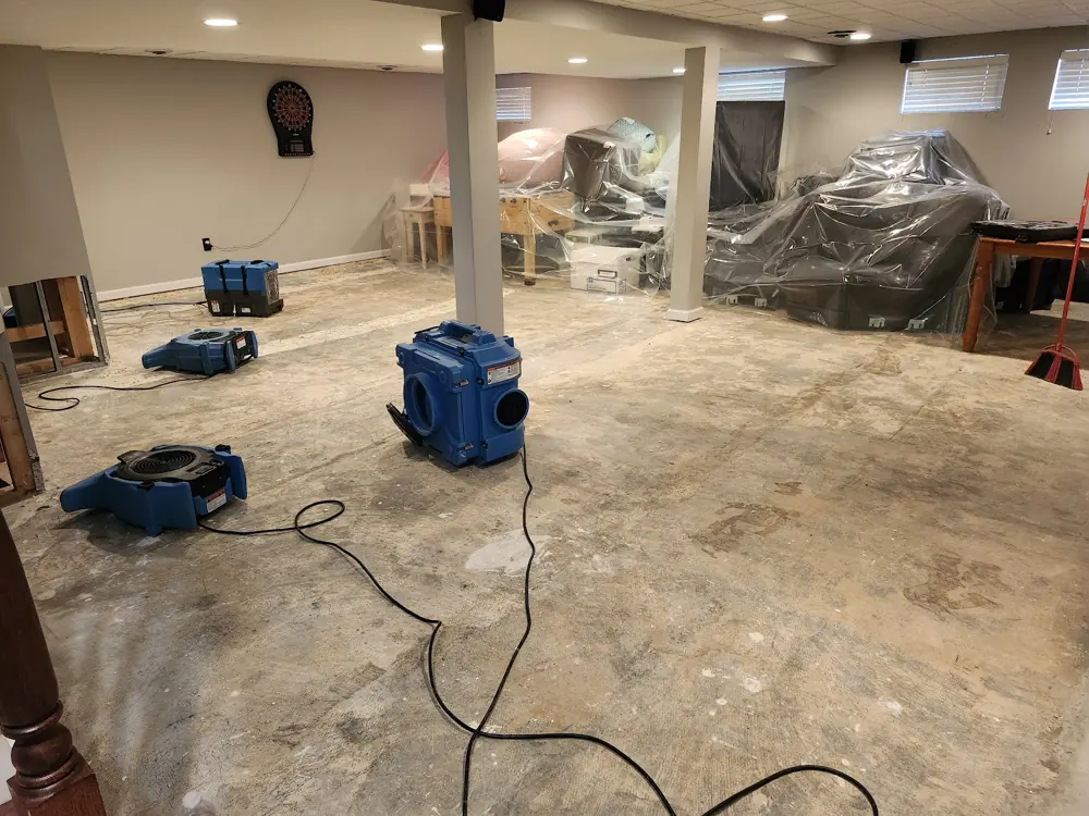 Restoration equipment on a Miami job