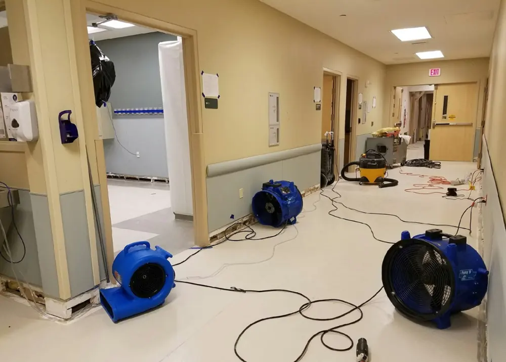 Restoration equipment on a Miami job