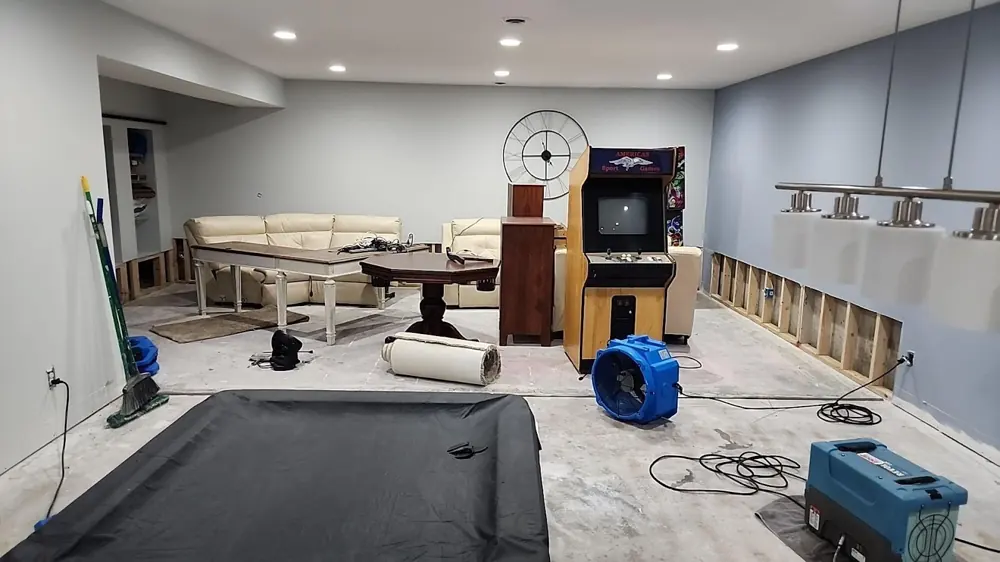 Restoration equipment on a Miami job