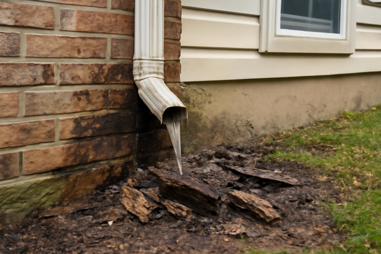 Downspout Failure Water Damage Restoration